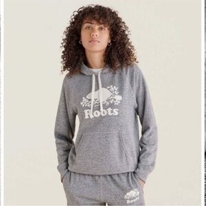 Roots Kids Salt & Pepper Hoodie Grey & White Size XXL
